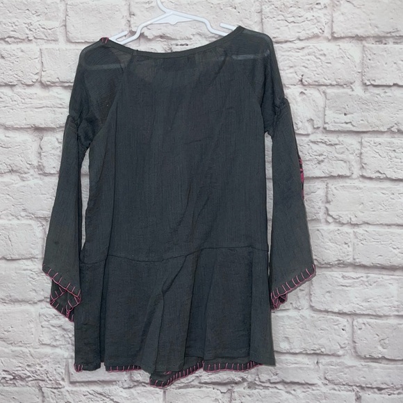 Jak & Peppar Little Girls BOHO Gauze Embroidered Tunic. So Pretty! EUC Sz 6 - Picture 2 of 4